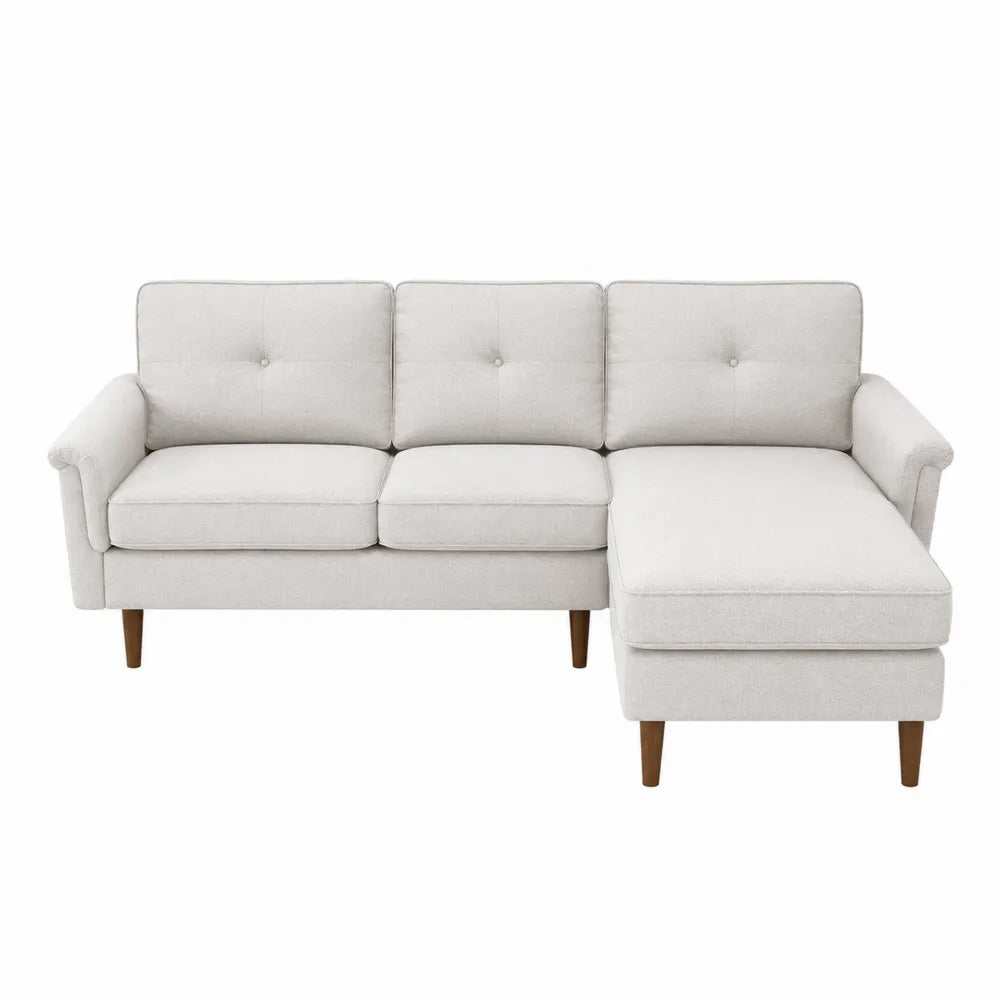 Modułowa sofa narożna tkanina poliester 220x160x85 cm jasnoszara