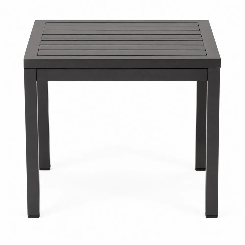 Kwadratowy stół ogrodowy aluminiowy 70x70 cm czarny