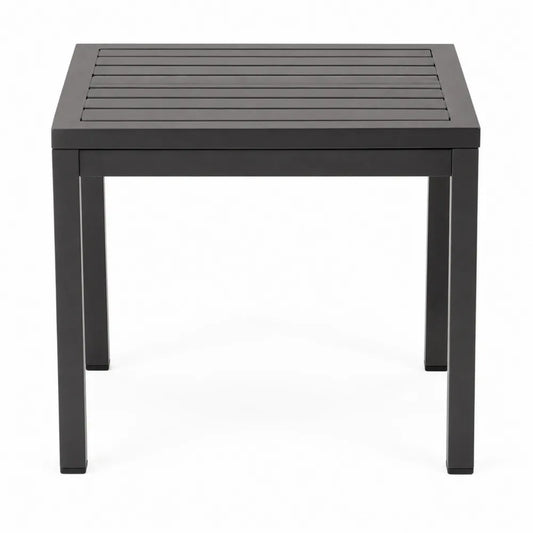 Kwadratowy stół ogrodowy aluminiowy 70x70 cm czarny