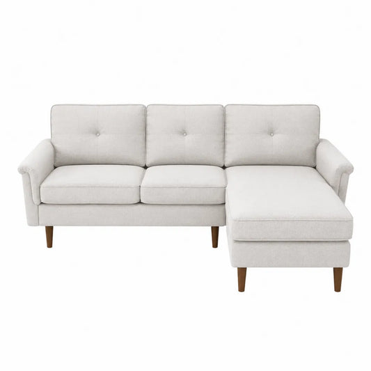 Modułowa sofa narożna tkanina poliester 220x160x85 cm jasnoszara